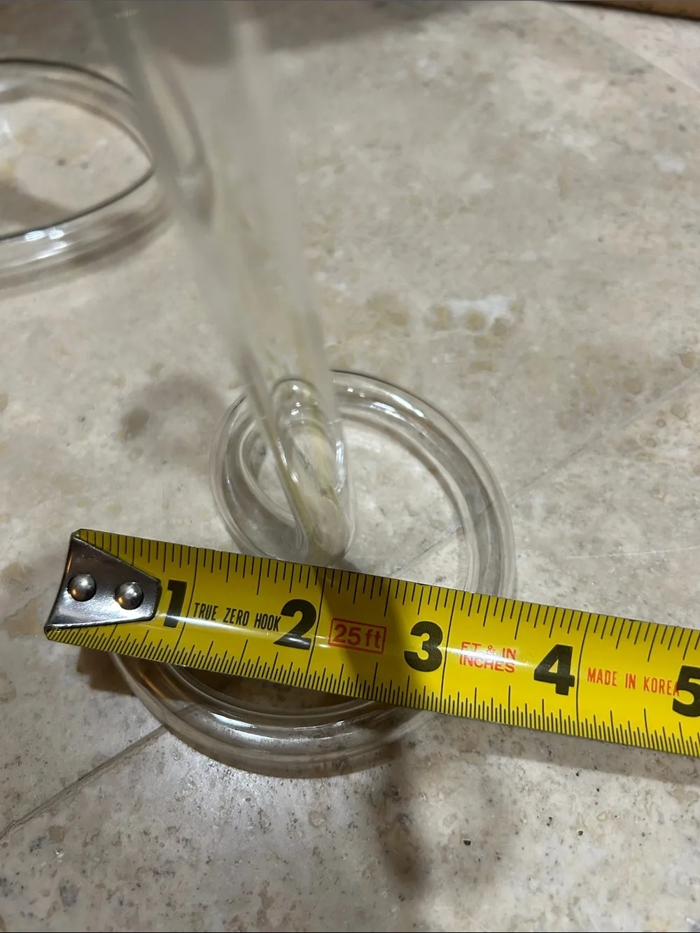 2 vintage hand-blown glass double cylinder twisted infinity tube bud vases